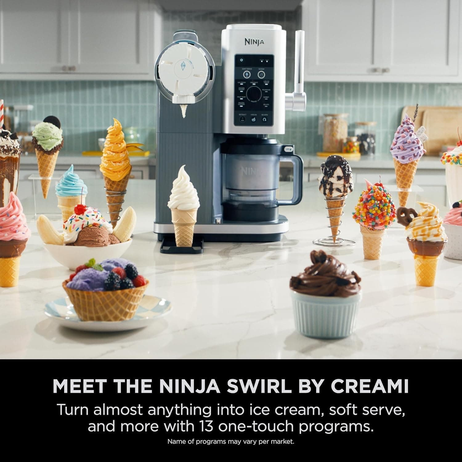 دستگاه بستنیساز Ninja بستنی و بستنی نرم Swirl Creami دستگاه بستنیساز Ninja بستنی و بستنی نرم Swirl Creami
