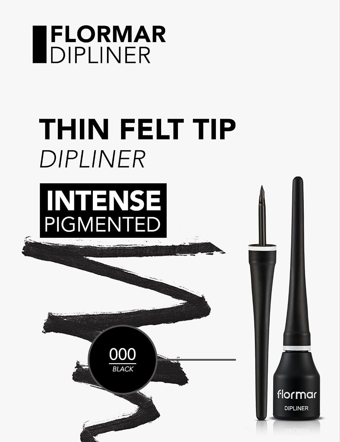 خط چشم مایع Flormar مشکی مدل Dipliner خط چشم مایع Flormar مشکی مدل Dipliner