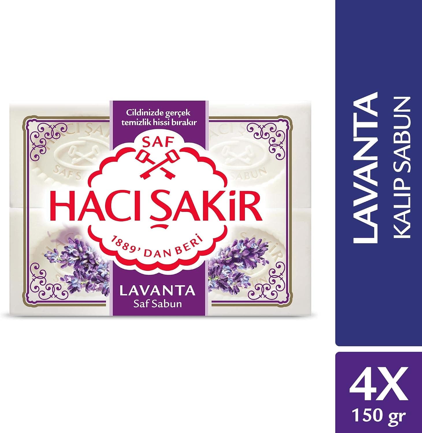 صابون قالبی TUKIMA Hacı Şakir اسطوخودوس 4 عدد صابون قالبی TUKIMA Hacı Şakir اسطوخودوس 4 عدد