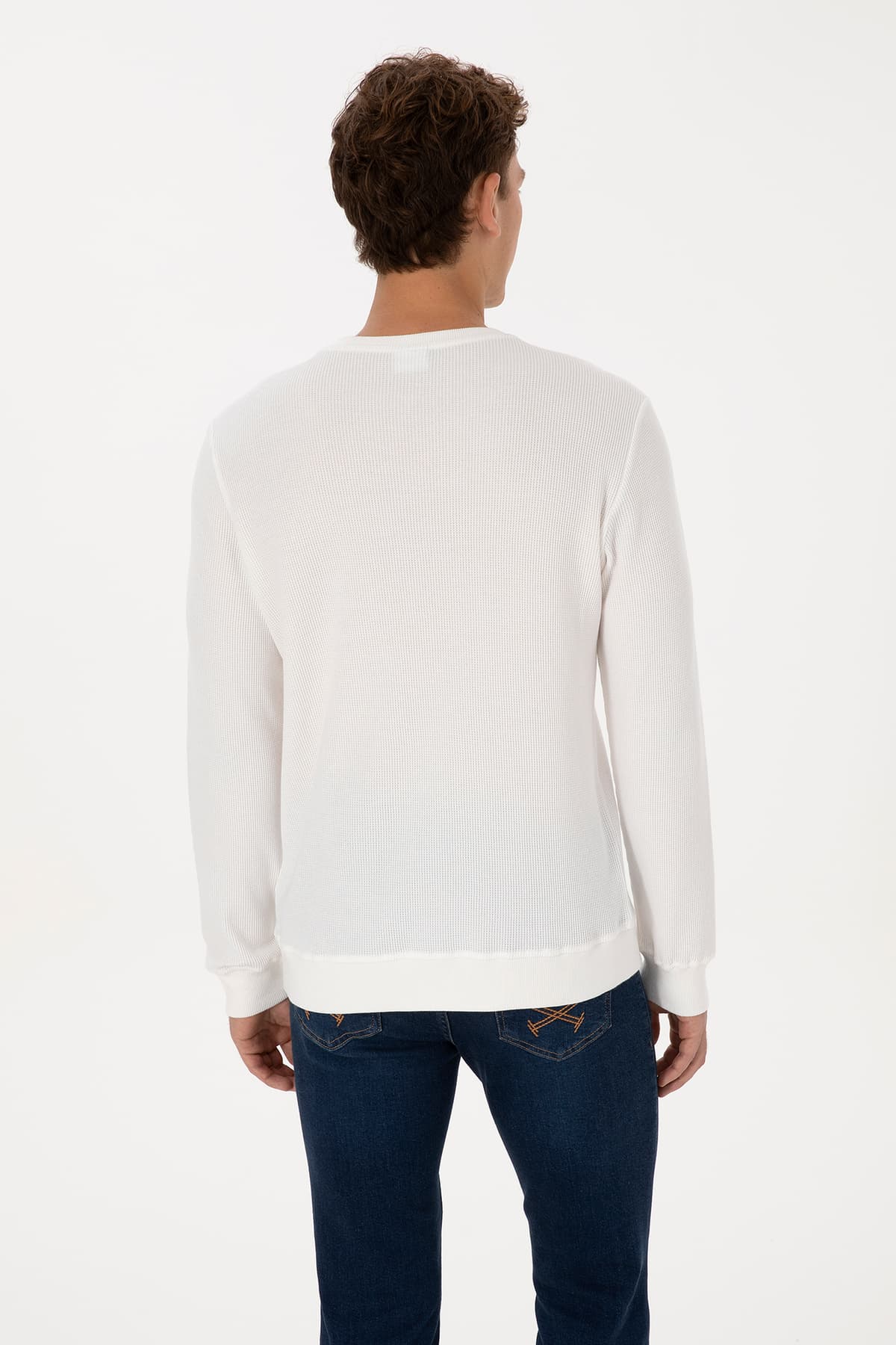 سویشرت مردانه U.S. Polo Assn. یقه گرد فیت معمولی سفید مدل 50316390-VR184 سویشرت مردانه U.S. Polo Assn. یقه گرد فیت معمولی سفید مدل 50316390-VR184