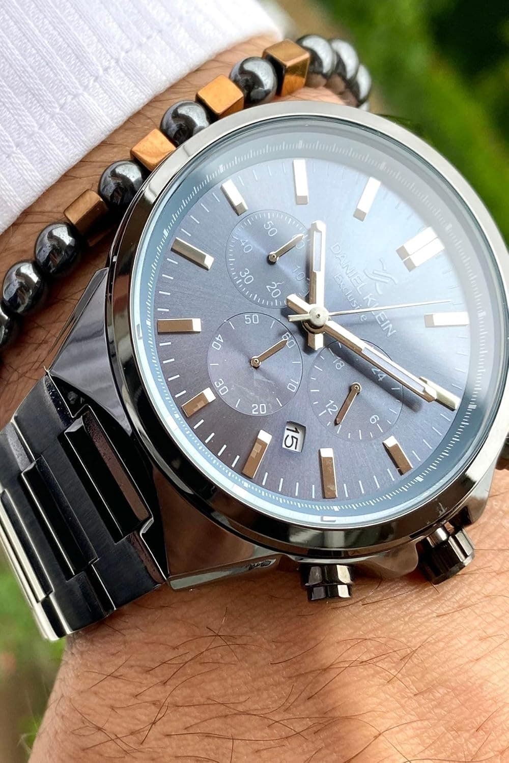 ساعت مچی مردانه Daniel Klein بند استیل کرنوگراف 3ATM دودی ساعت مچی مردانه Daniel Klein بند استیل کرنوگراف 3ATM دودی