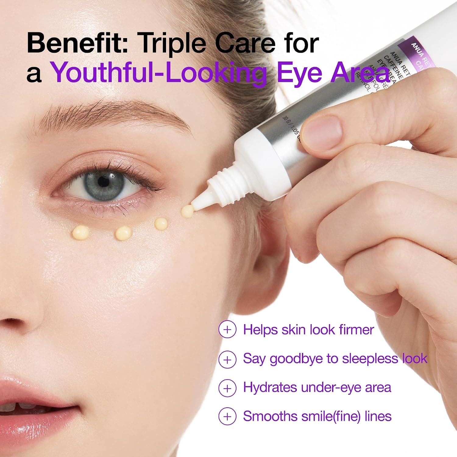 کرم دور چشم ANUA با کافئین بافت سبک Retinol 0.1 30 ml کرم دور چشم ANUA با کافئین بافت سبک Retinol 0.1 30 ml