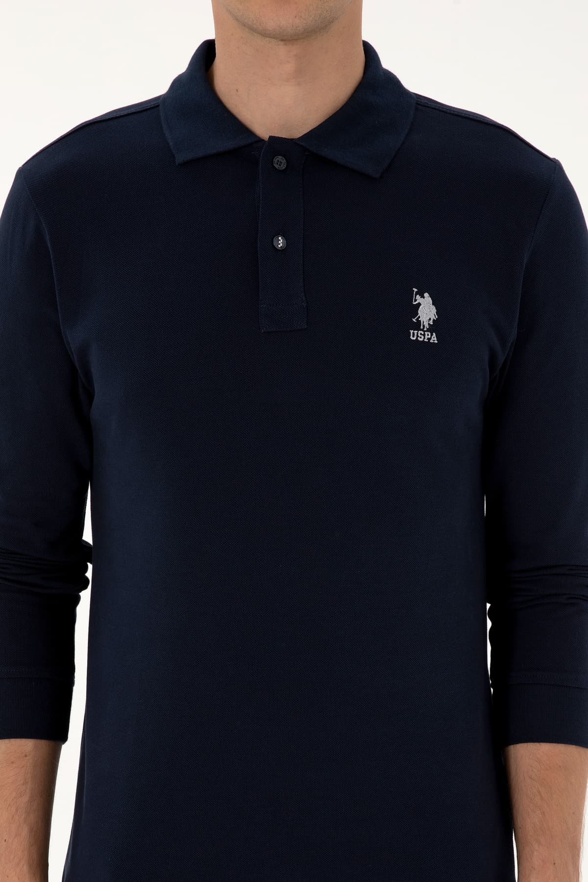 سویشرت مردانه U.S. Polo Assn. فیت معمولی یقه پولو سرمهای مدل 50307757-VR033 سویشرت مردانه U.S. Polo Assn. فیت معمولی یقه پولو سرمهای مدل 50307757-VR033