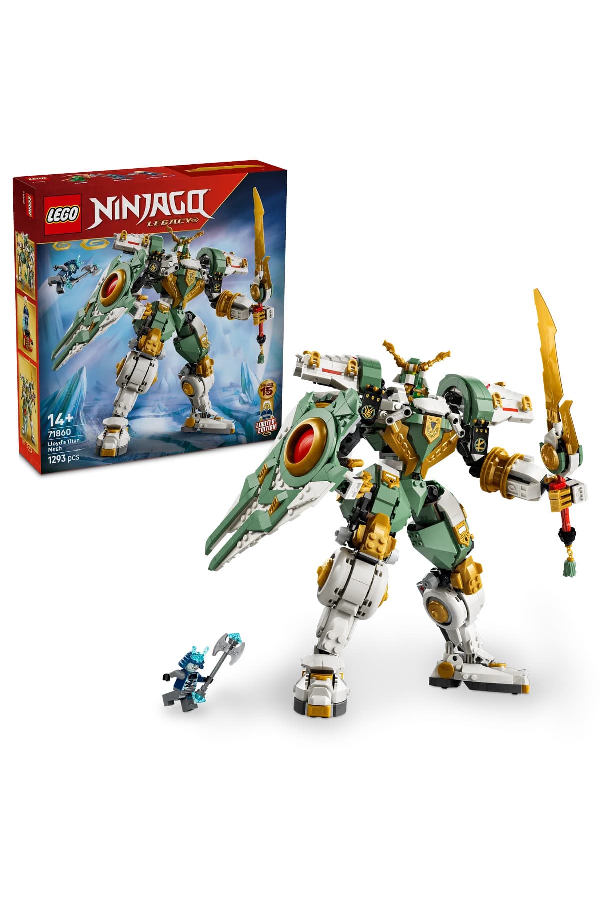 لگو NINJAGO 14+ ربات تایتان Lloyd ویژه پانزدهمین سالگرد مدل 71860 (1293 قطعه) لگو NINJAGO 14+ ربات تایتان Lloyd ویژه پانزدهمین سالگرد مدل 71860 (1293 قطعه)