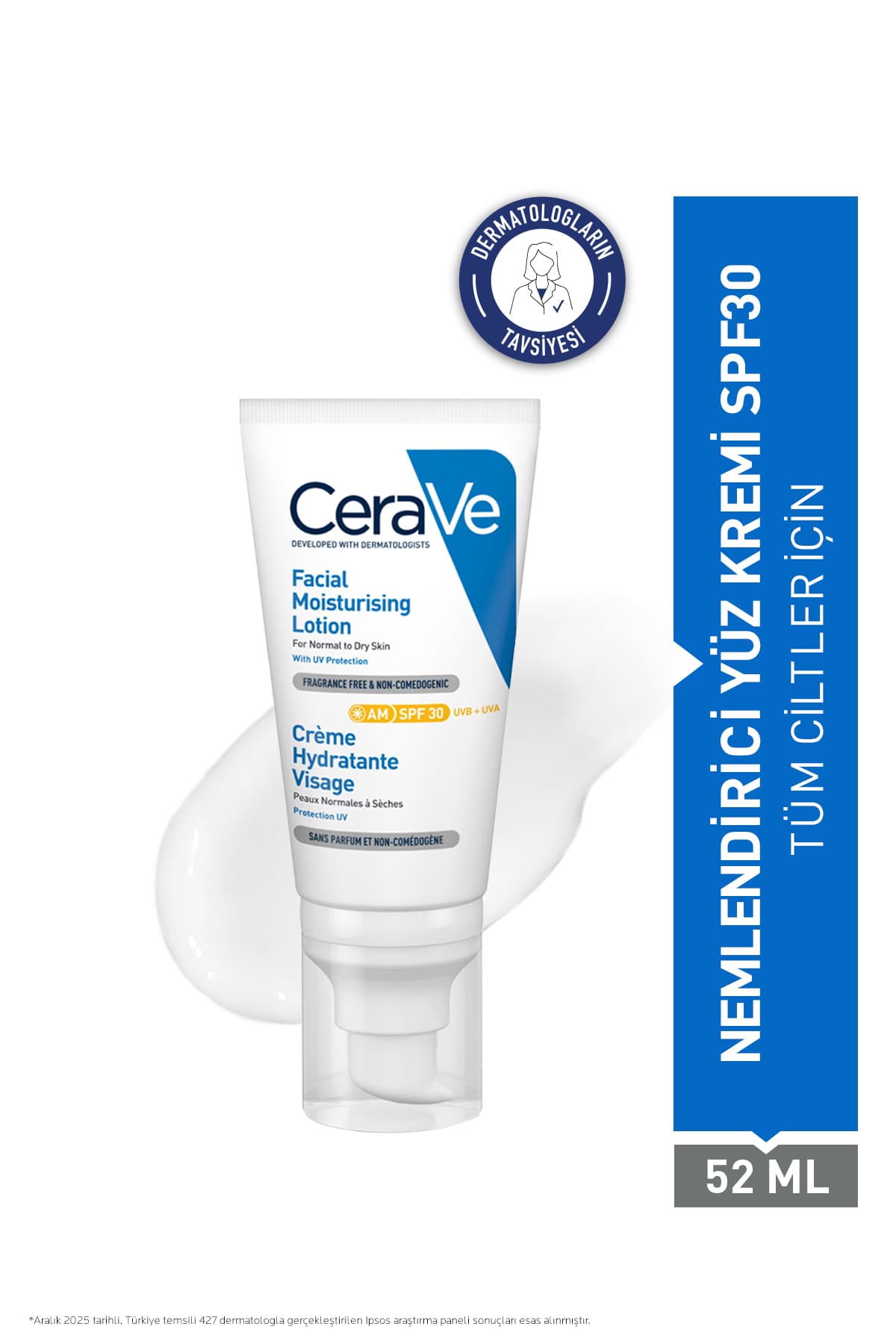 کرم مرطوبکننده صورت مناسب انواع پوست CeraVe حاوی SPF30 حجم 52 ml کرم مرطوبکننده صورت مناسب انواع پوست CeraVe حاوی SPF30 حجم 52 ml