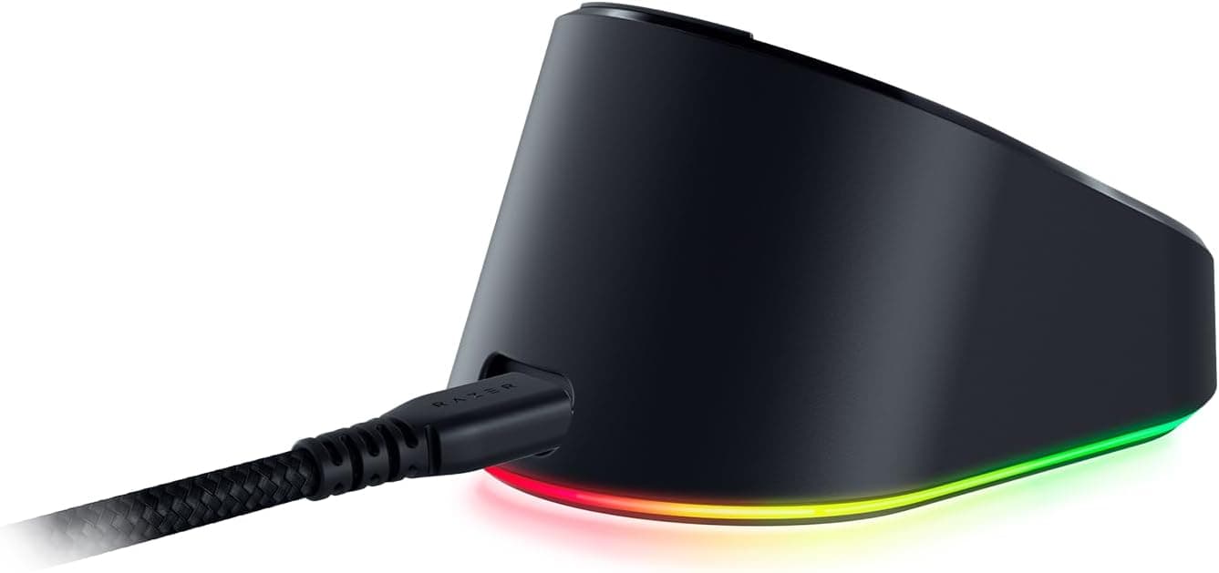 پایه شارژ ماوس گیمینگ Razer Mouse Dock Pro، مغناطیسی بیسیم، Hyperspeed 4K، مشکی پایه شارژ ماوس گیمینگ Razer Mouse Dock Pro، مغناطیسی بیسیم، Hyperspeed 4K، مشکی