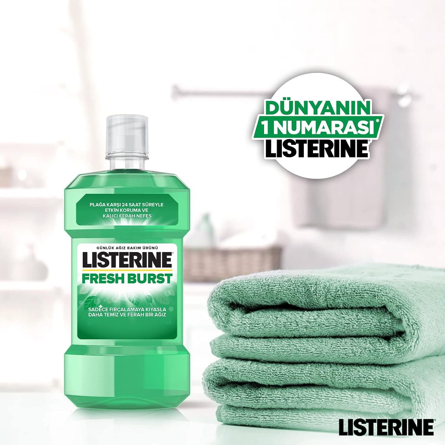 محصول مراقبت از دهان Listerine Fresh Burst با فرمول ضدباکتری مقابلهکننده با تشکیل پلاک 250ml محصول مراقبت از دهان Listerine Fresh Burst با فرمول ضدباکتری مقابلهکننده با تشکیل پلاک 250ml