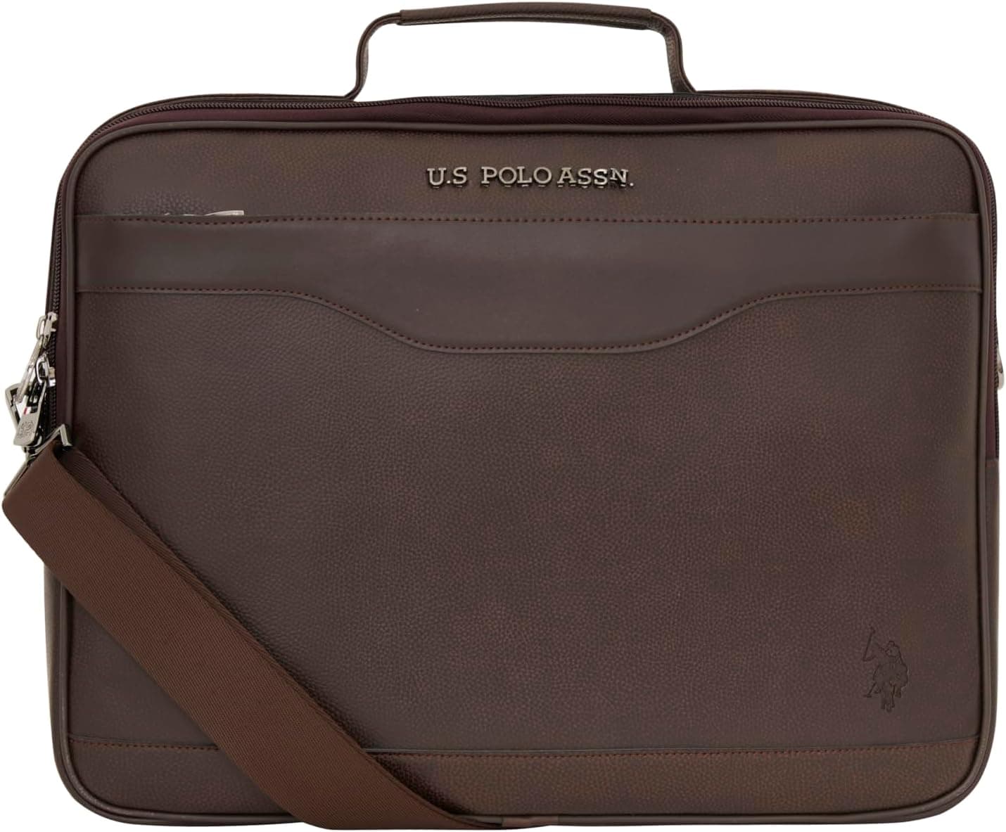 کیف لپتاپ و اسناد U.S. POLO ASSN با بند دوشی قهوهای مدل 25033-25034 کیف لپتاپ و اسناد U.S. POLO ASSN با بند دوشی قهوهای مدل 25033-25034