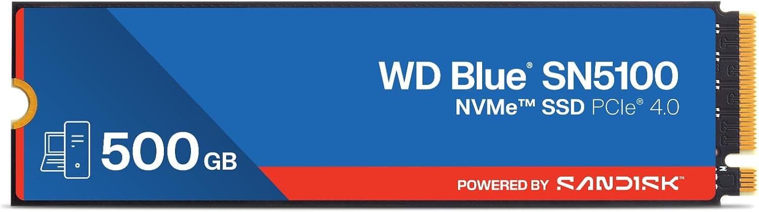 SSD اینترنال 500GB SANDISK WD Blue SN5100 با رابط NVMe مدل WDS500G5B0E SSD اینترنال 500GB SANDISK WD Blue SN5100 با رابط NVMe مدل WDS500G5B0E