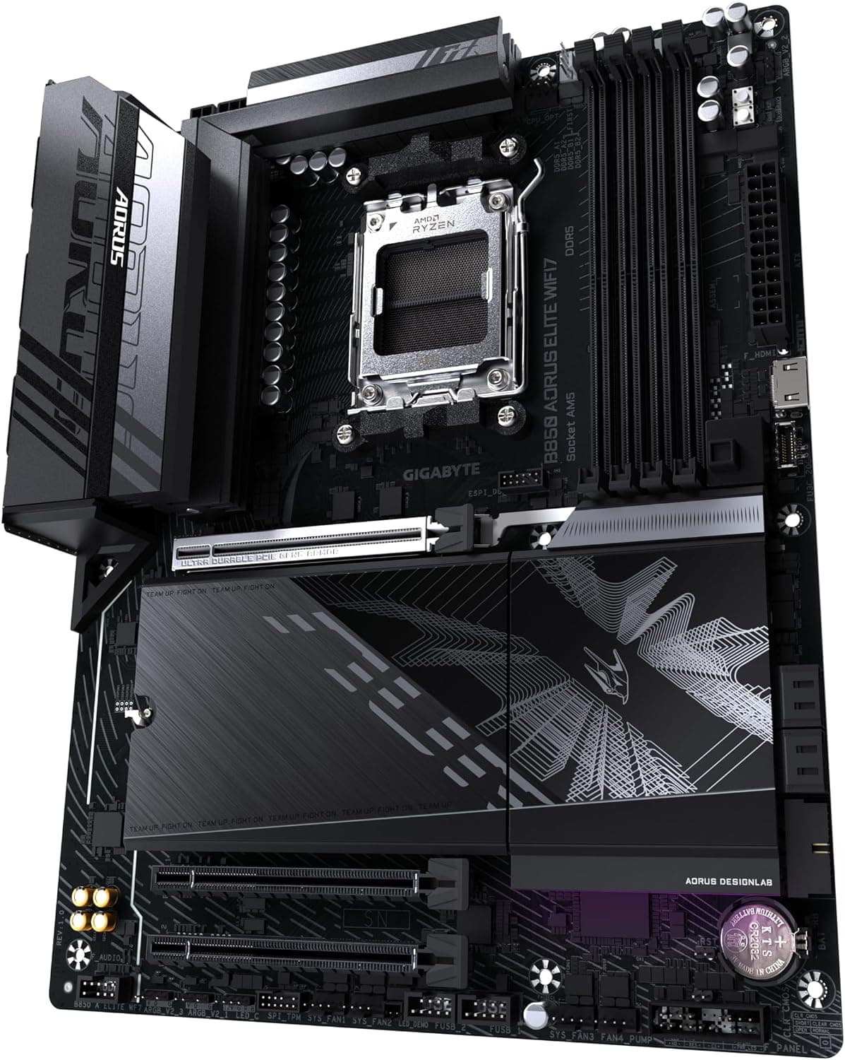 مادربرد Gigabyte برای پردازندههای AMD Ryzen 9000 مدل B850 AORUS Elite WIFI7 مادربرد Gigabyte برای پردازندههای AMD Ryzen 9000 مدل B850 AORUS Elite WIFI7