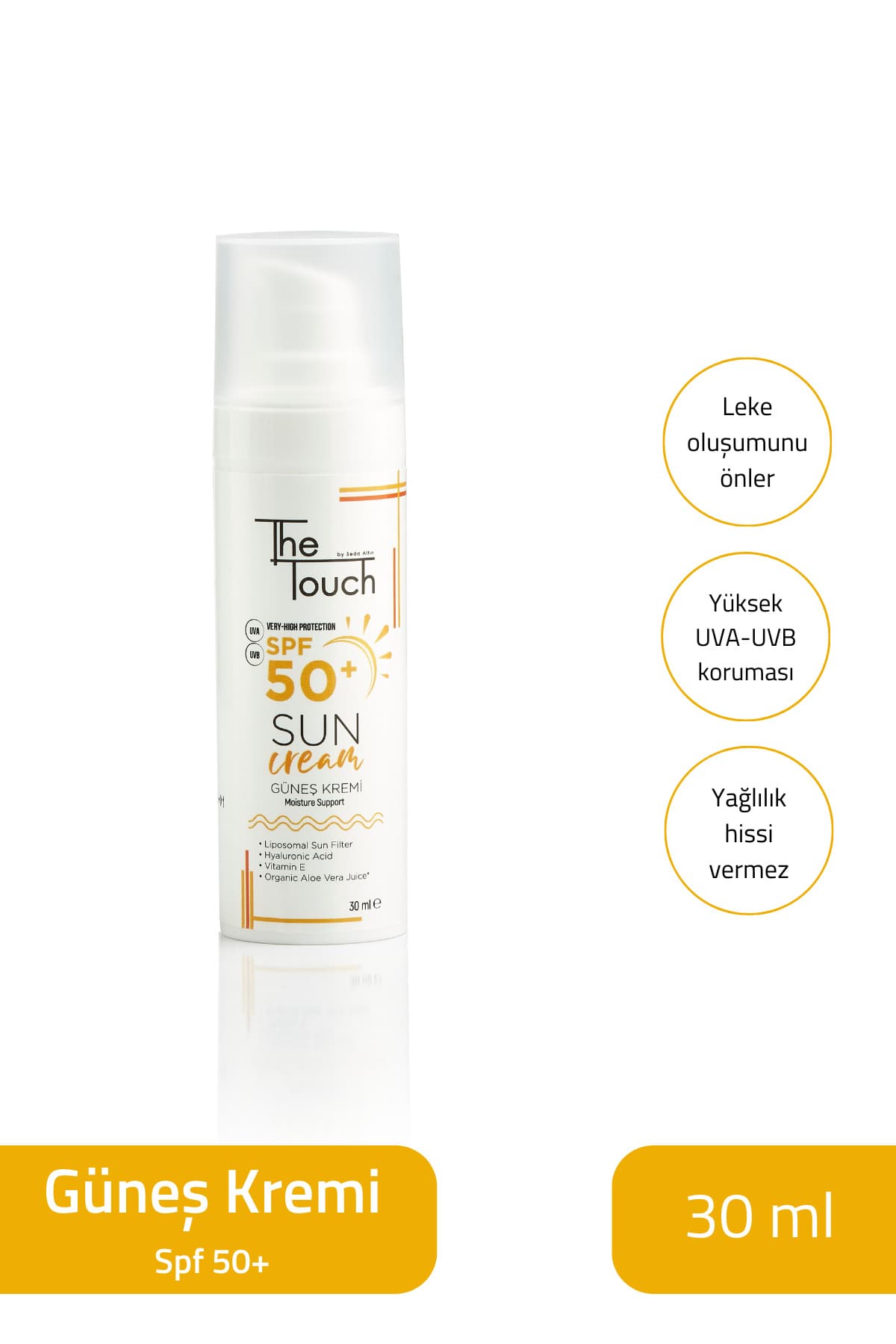 کرم ضدآفتاب The Touch By Seda Altın SPF 50+ کرم ضدآفتاب The Touch By Seda Altın SPF 50+