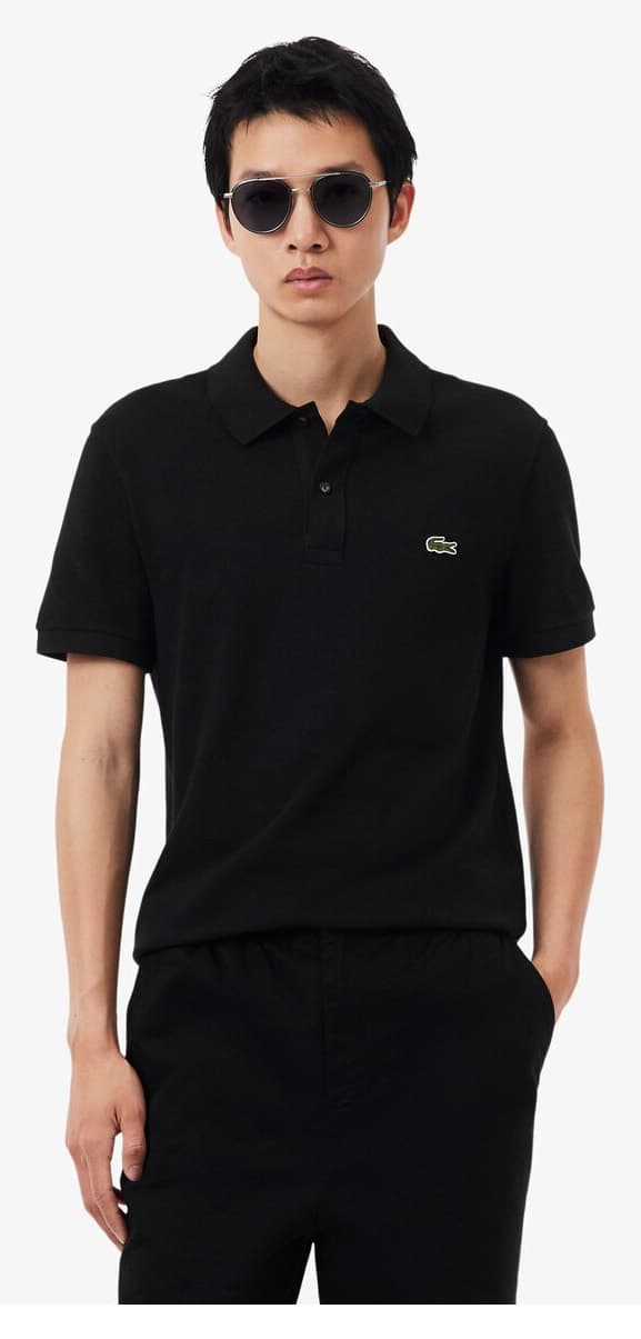 پولوشرت مردانه Lacoste مشکی فیت اسلیم مدل L.12.12 پولوشرت مردانه Lacoste مشکی فیت اسلیم مدل L.12.12