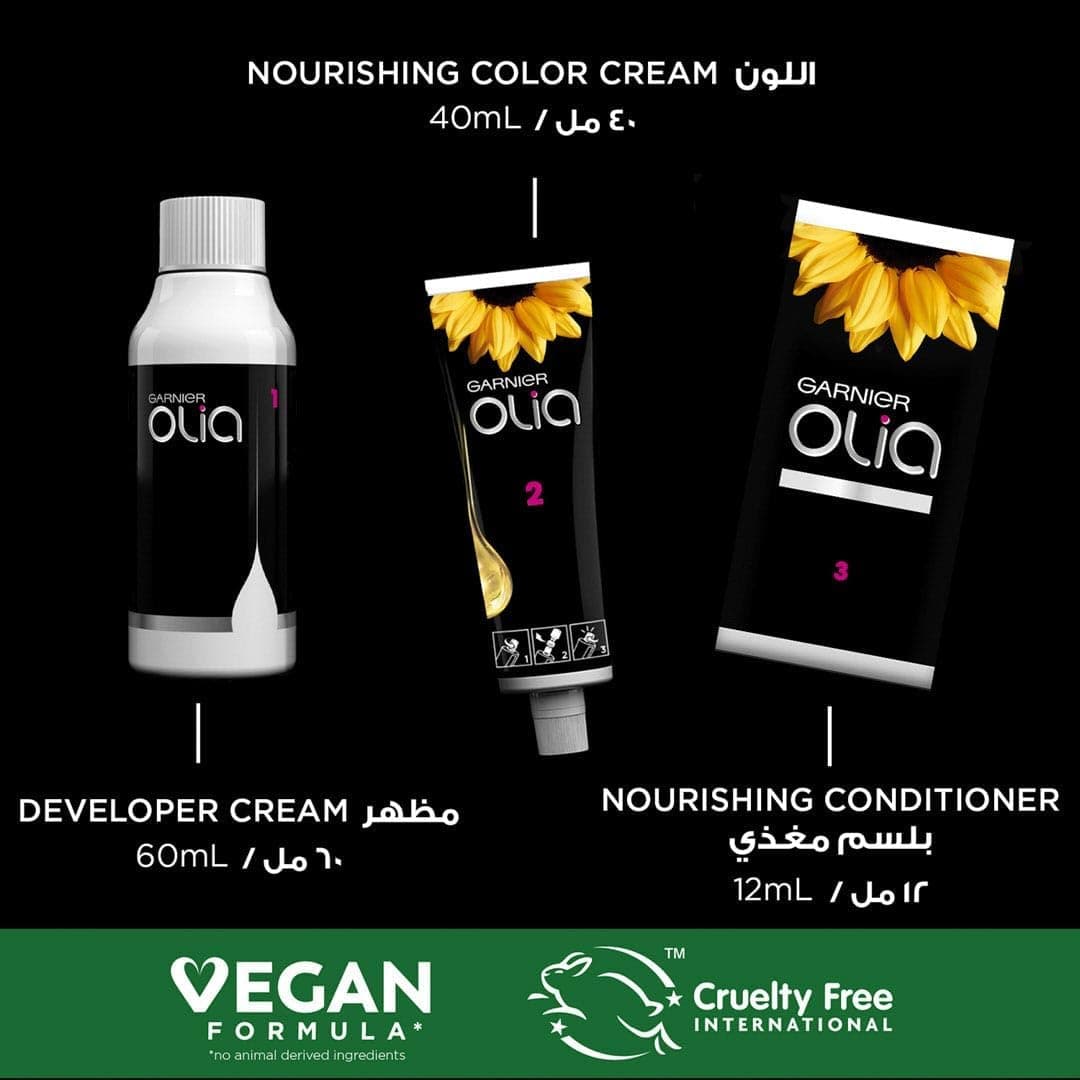 رنگ موی دائمی Garnier Olia بدون آمونیاک با 60% روغن مدل 4.0 قهوهای تیره رنگ موی دائمی Garnier Olia بدون آمونیاک با 60% روغن مدل 4.0 قهوهای تیره