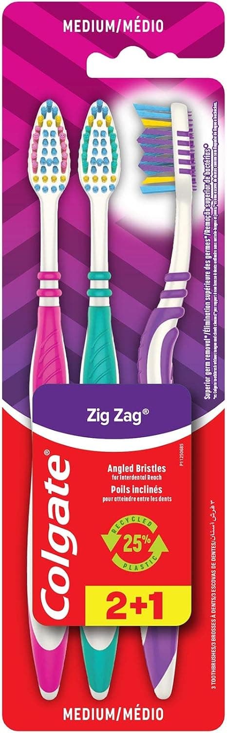 مسواک متوسط Colgate مدل Zigzag بسته 3 عددی مسواک متوسط Colgate مدل Zigzag بسته 3 عددی
