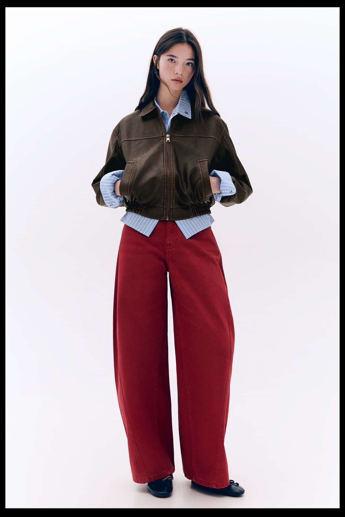 ژاکت زنانه Bershka چرم مصنوعی ژاکت زنانه Bershka چرم مصنوعی