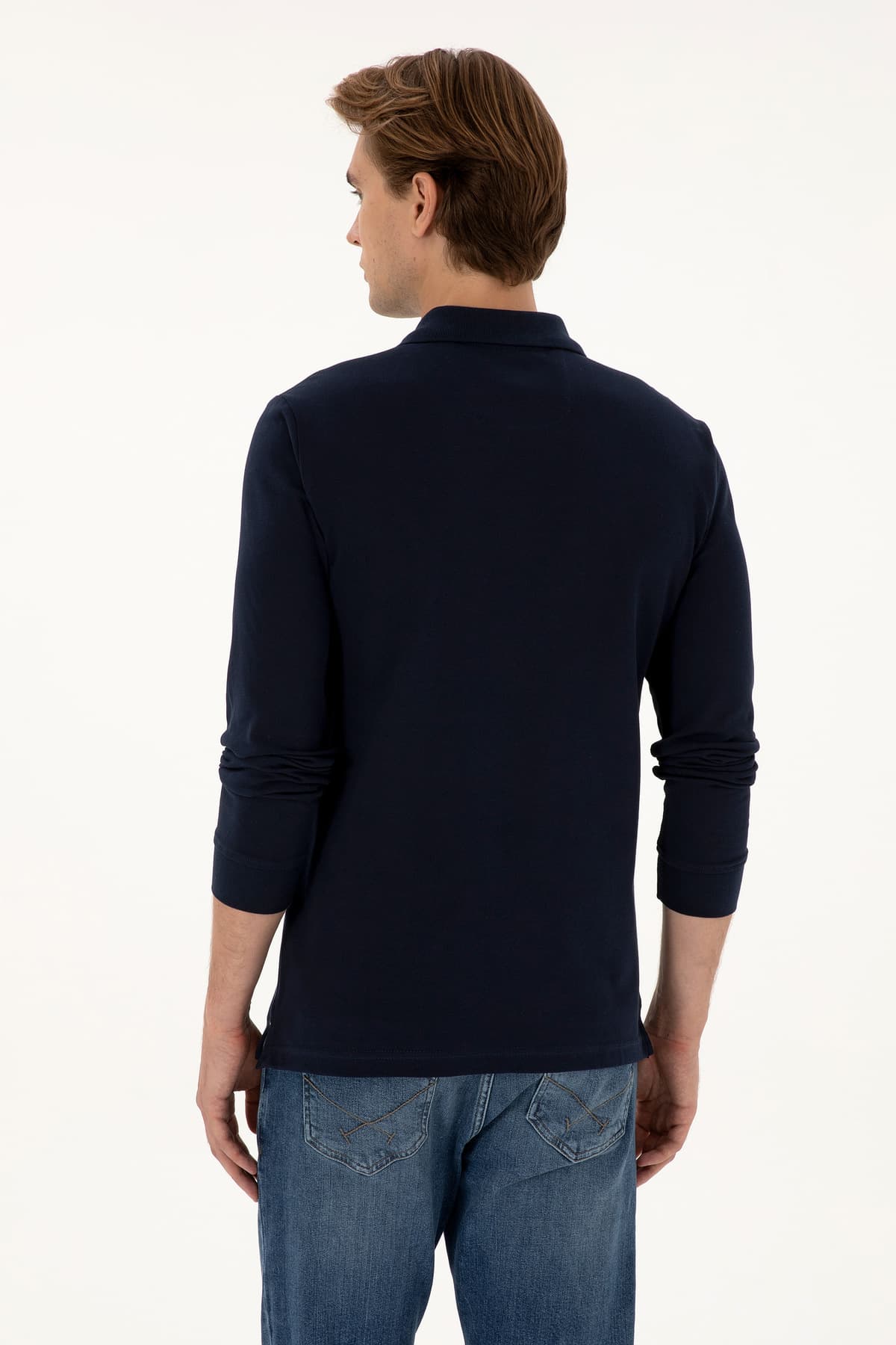 سویشرت مردانه U.S. Polo Assn. فیت معمولی یقه پولو سرمهای مدل 50307757-VR033 سویشرت مردانه U.S. Polo Assn. فیت معمولی یقه پولو سرمهای مدل 50307757-VR033