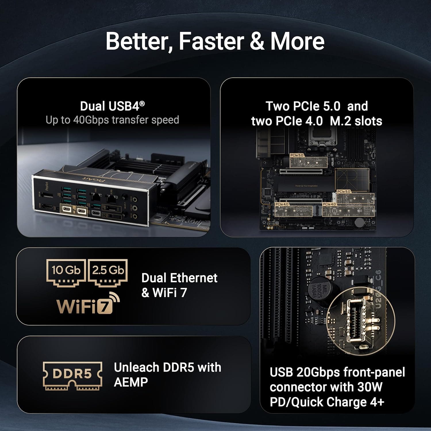 مادربرد ASUS ProArt X870E-CREATOR WIFI با چیپست AMD X870E مادربرد ASUS ProArt X870E-CREATOR WIFI با چیپست AMD X870E