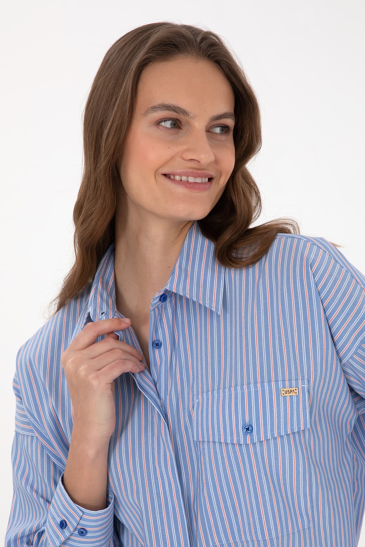 پیراهن زنانه U.S. Polo Assn. راهراه آستینبلند آبی سلطنتی مدل 50316369-VR032 پیراهن زنانه U.S. Polo Assn. راهراه آستینبلند آبی سلطنتی مدل 50316369-VR032