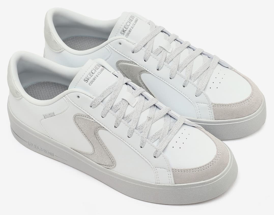 کفش اسنیکرز زنانه Skechers HILAND QUITE CHIC سفید مدل 185170 WSL کفش اسنیکرز زنانه Skechers HILAND QUITE CHIC سفید مدل 185170 WSL