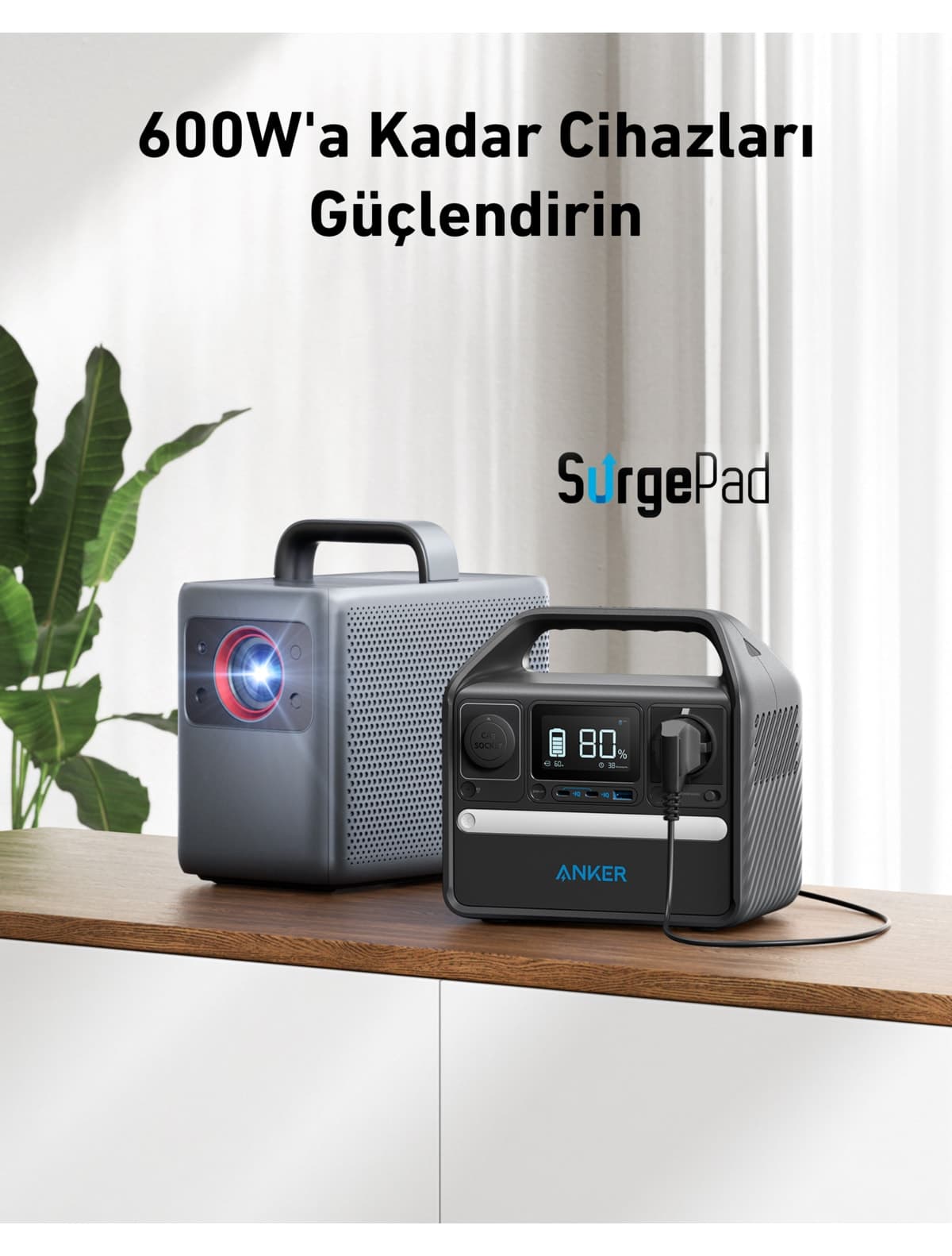 پاور استیشن Anker Solix 522 ظرفیت 320Wh توان 300W مدل A1721 پاور استیشن Anker Solix 522 ظرفیت 320Wh توان 300W مدل A1721