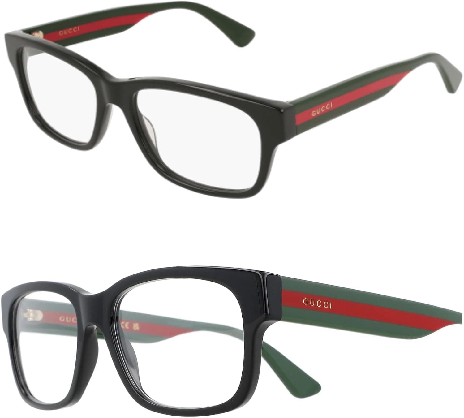فریم عینک مردانه Gucci مشکی سبز و قرمز مدل GG0343O فریم عینک مردانه Gucci مشکی سبز و قرمز مدل GG0343O