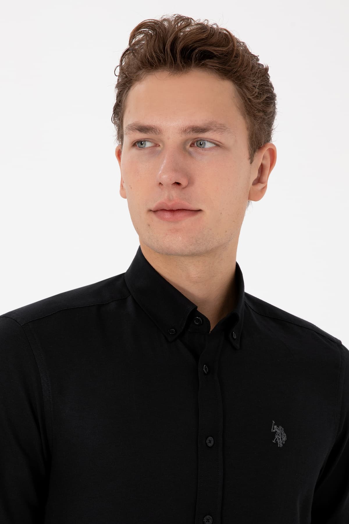 پیراهن مردانه U.S. Polo Assn. مشکی آستینبلند ساده مدل 50316723-VR046 پیراهن مردانه U.S. Polo Assn. مشکی آستینبلند ساده مدل 50316723-VR046