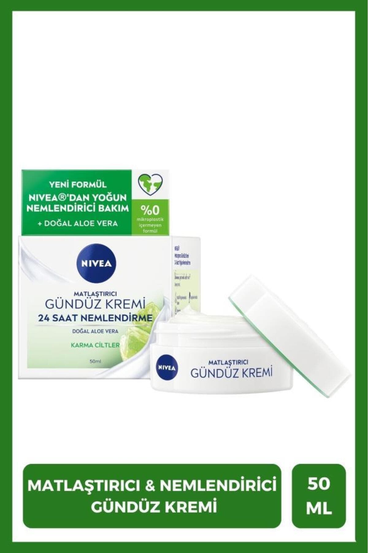 کرم روز صورت NIVEA ماتکننده 24 ساعته برای پوست مختلط با Aloe Vera 50ml کرم روز صورت NIVEA ماتکننده 24 ساعته برای پوست مختلط با Aloe Vera 50ml
