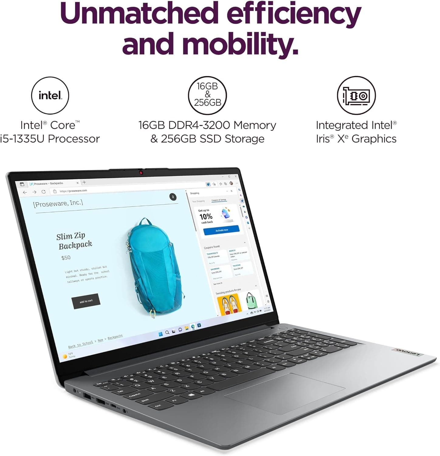 لپتاپ Lenovo Ideapad 1i پردازنده Core i5-1335U رم 16GB خاکستری ابری لپتاپ Lenovo Ideapad 1i پردازنده Core i5-1335U رم 16GB خاکستری ابری