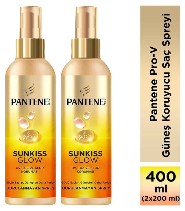 اسپری مو Pantene Pro-V Sunkiss Glow محافظ آفتاب و کلر 200ml x 2 اسپری مو Pantene Pro-V Sunkiss Glow محافظ آفتاب و کلر 200ml x 2