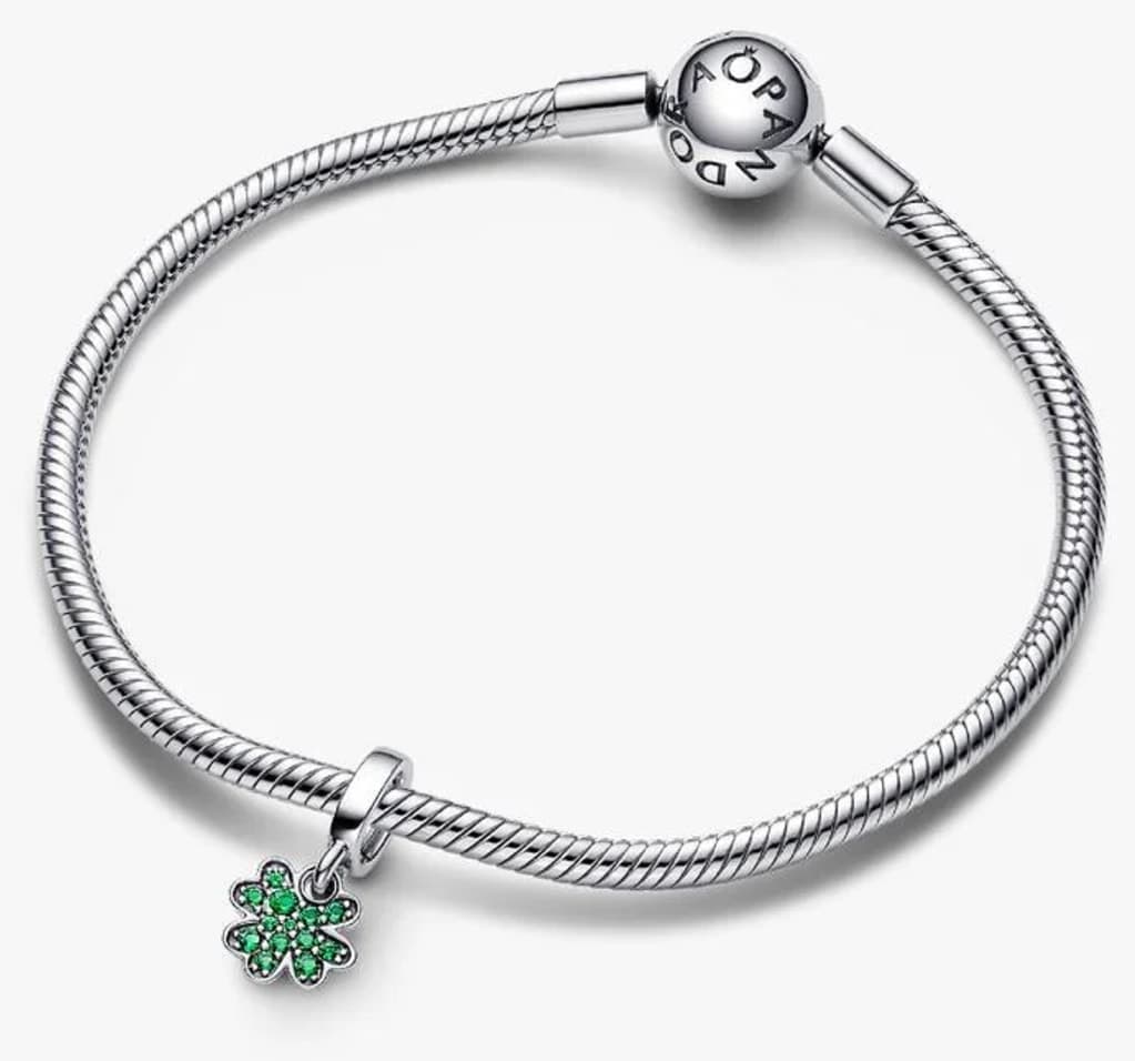 چارم Pandora Moments نقره 925 طرح شبدر چهاربرگ آویزان نماد شانس چارم Pandora Moments نقره 925 طرح شبدر چهاربرگ آویزان نماد شانس
