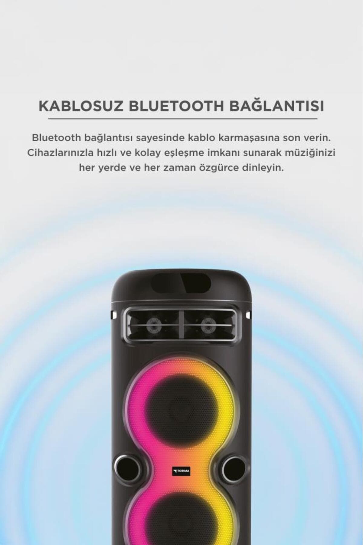 اسپیکر بلوتوث Torima قابل حمل با نور RGB و میکروفون مدل D41 مشکی اسپیکر بلوتوث Torima قابل حمل با نور RGB و میکروفون مدل D41 مشکی