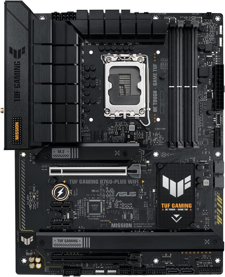 مادربورد ASUS TUF Gaming مدل B760-PLUS WiFi سوکت LGA 1700 مشکی مادربورد ASUS TUF Gaming مدل B760-PLUS WiFi سوکت LGA 1700 مشکی