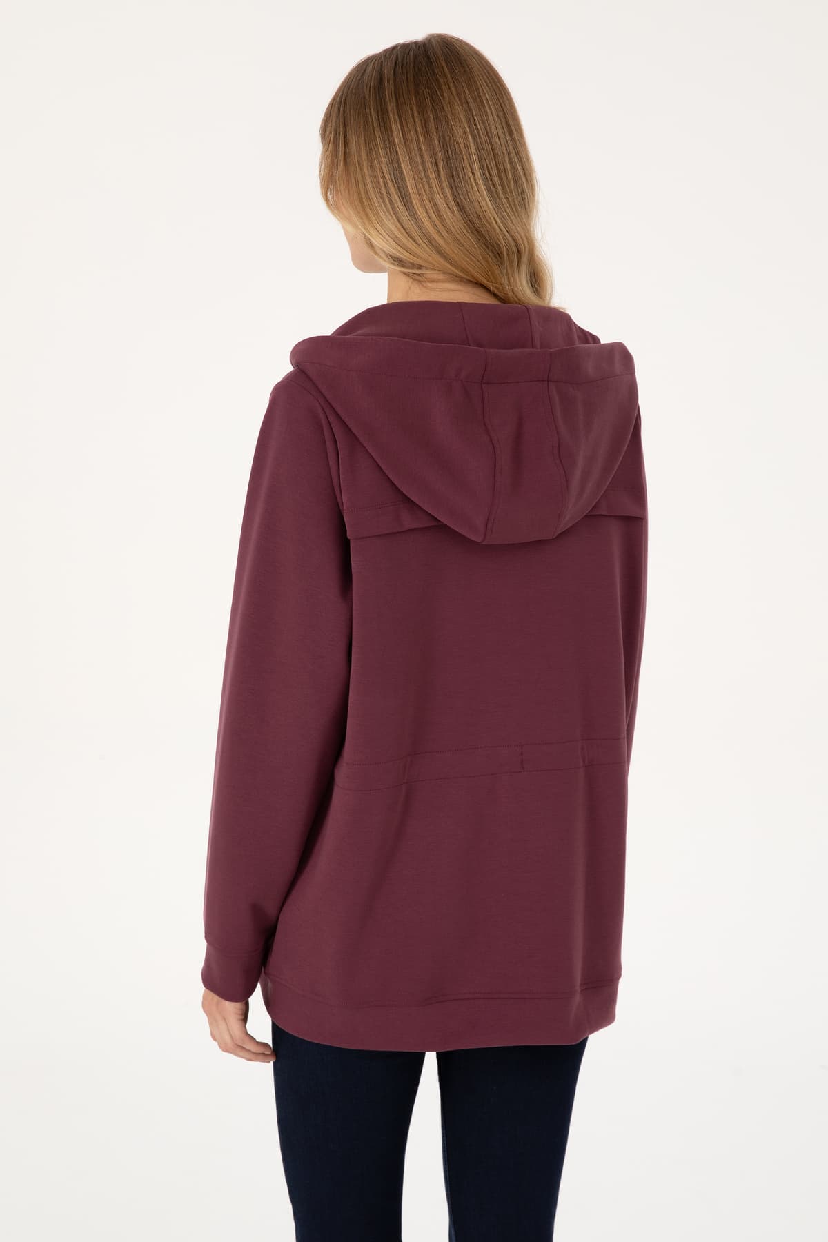 سوئیشرت زنانه U.S. Polo Assn. بوردو زیپدار کلاهدار مدل 50309102-VR177 سوئیشرت زنانه U.S. Polo Assn. بوردو زیپدار کلاهدار مدل 50309102-VR177