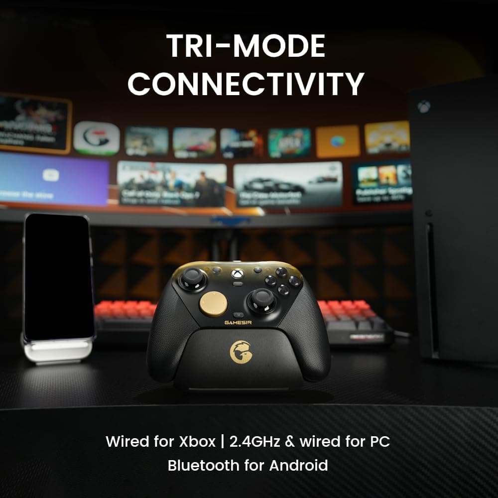 دسته بازی سیمی GameSir مدل G7 Pro طلایی با استیک TMR دسته بازی سیمی GameSir مدل G7 Pro طلایی با استیک TMR