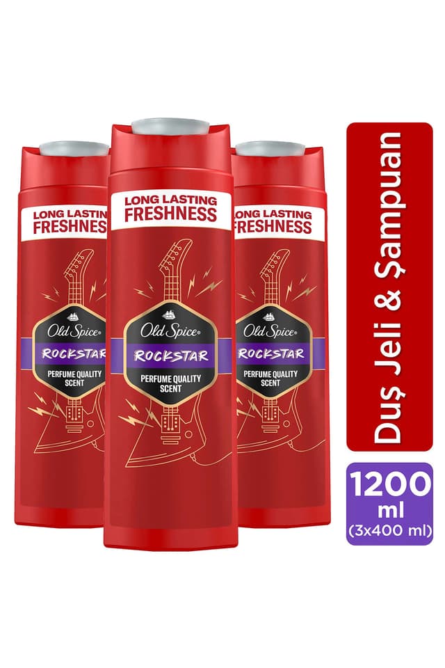 ژل دوش و شامپو مردانه Old Spice سهکاره بدن، مو و صورت 400 ml x3 ژل دوش و شامپو مردانه Old Spice سهکاره بدن، مو و صورت 400 ml x3