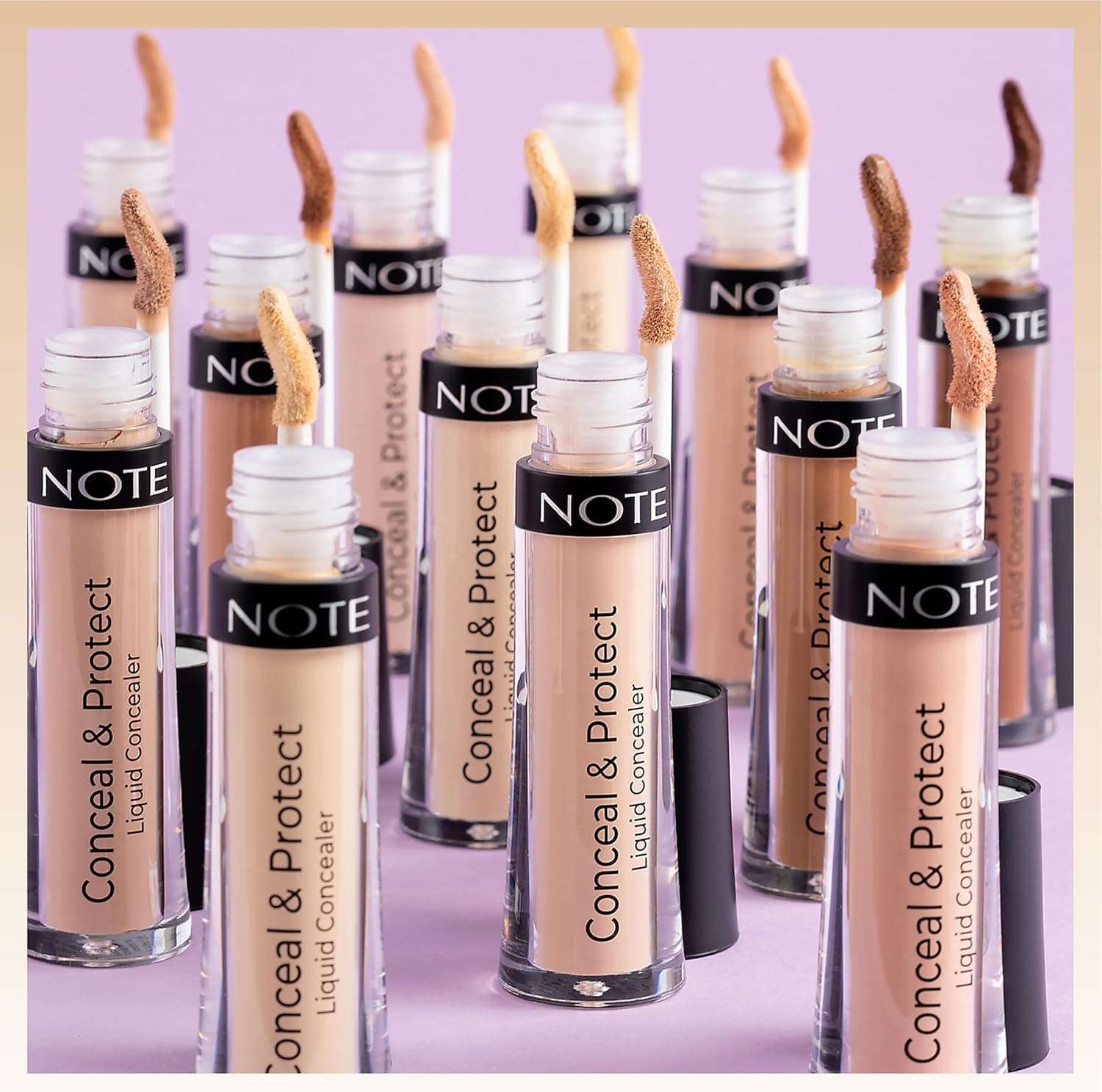 کانسیلر مایع NOTE Conceal & Protect رنگ 05 عاجی نرم کانسیلر مایع NOTE Conceal & Protect رنگ 05 عاجی نرم