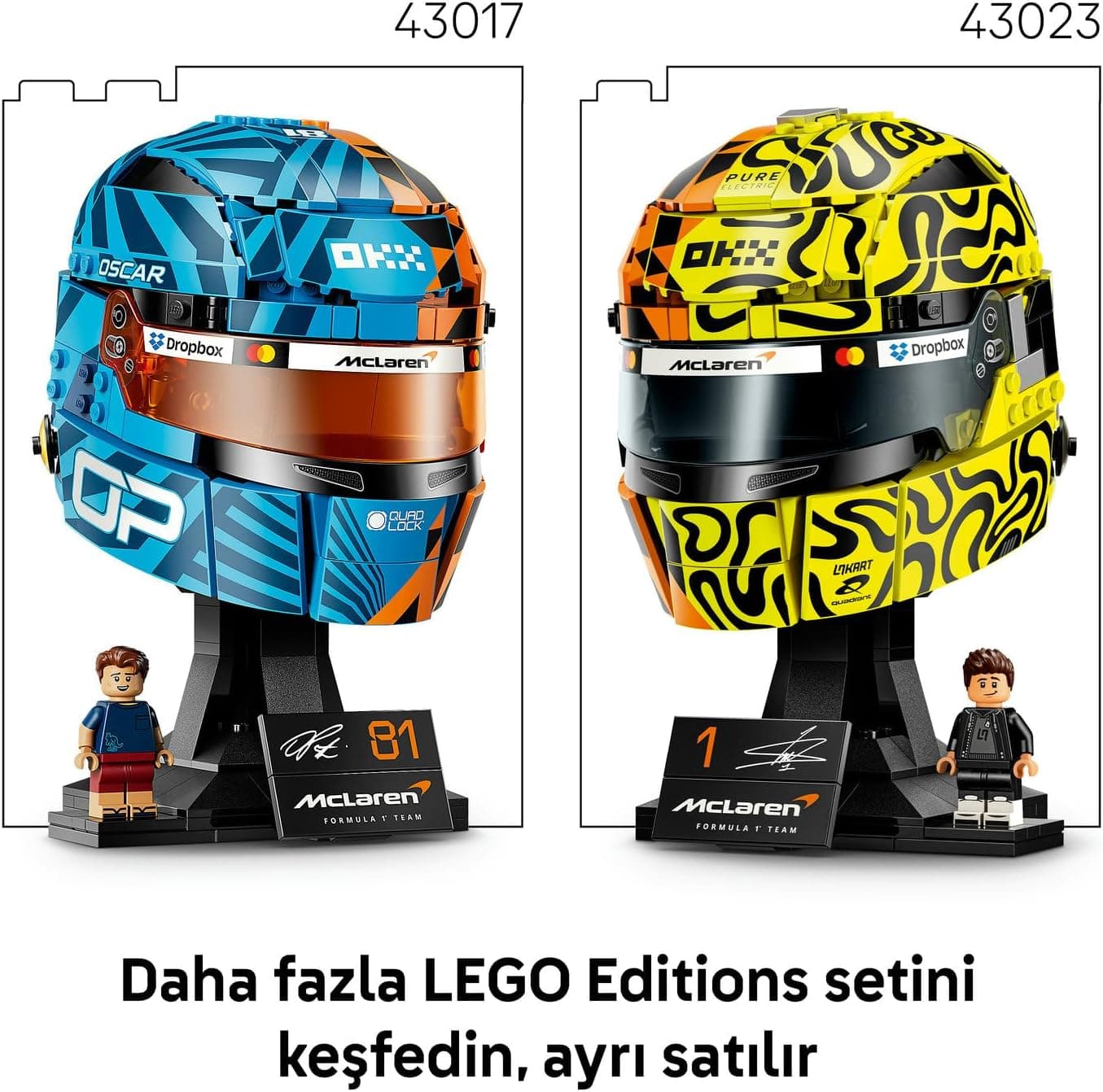 لگو Editions McLaren Mastercard F1 Team کلاه ایمنی Oscar Piastri مدل 43017 لگو Editions McLaren Mastercard F1 Team کلاه ایمنی Oscar Piastri مدل 43017