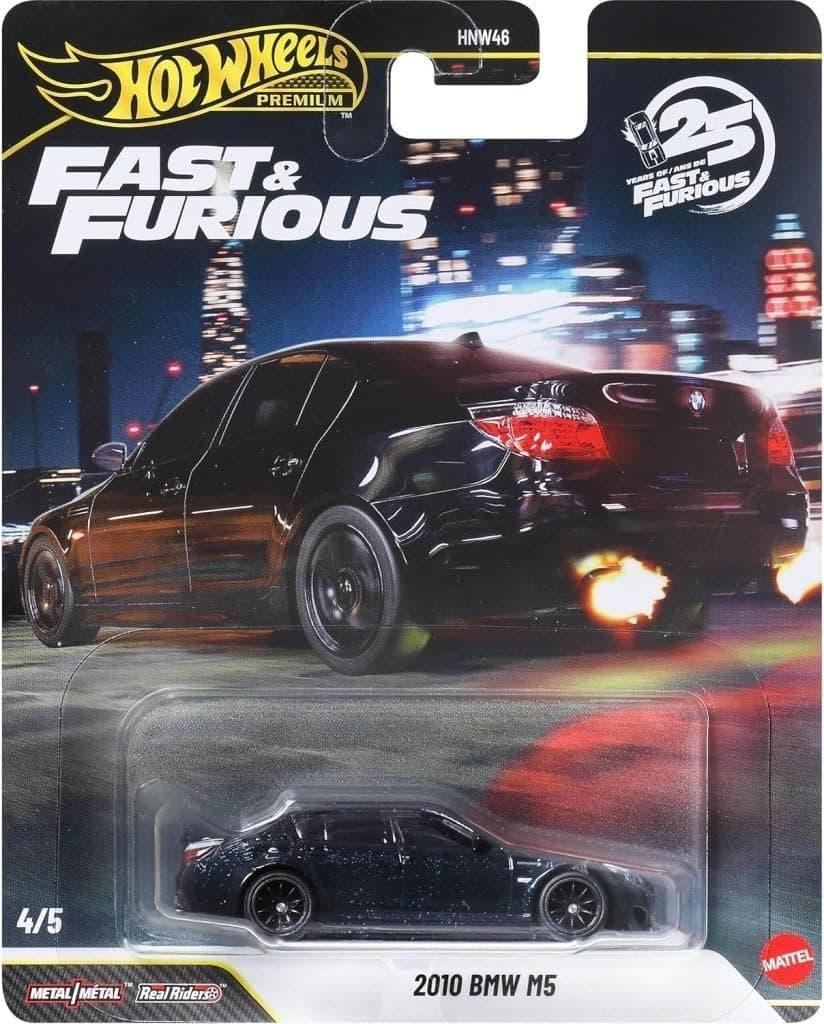 ماشین اسباببازی Hot Wheels سری Premium ویژه 25 سالگی Fast & Furious مدل 2010 BMW M5 HNW46 - JHW62 ماشین اسباببازی Hot Wheels سری Premium ویژه 25 سالگی Fast & Furious مدل 2010 BMW M5 HNW46 - JHW62