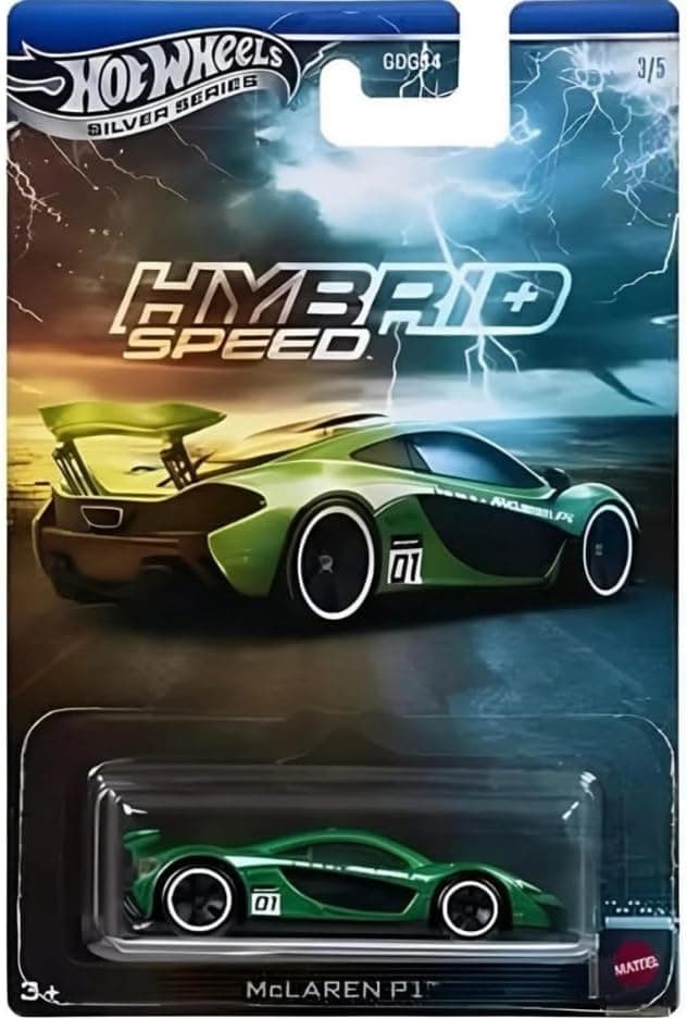 خودروی دایکستی Hot Wheels McLaren P1 سبز Silver Series Hybrid Speed مقیاس 1:64 مدل GDG44 3/5 خودروی دایکستی Hot Wheels McLaren P1 سبز Silver Series Hybrid Speed مقیاس 1:64 مدل GDG44 3/5
