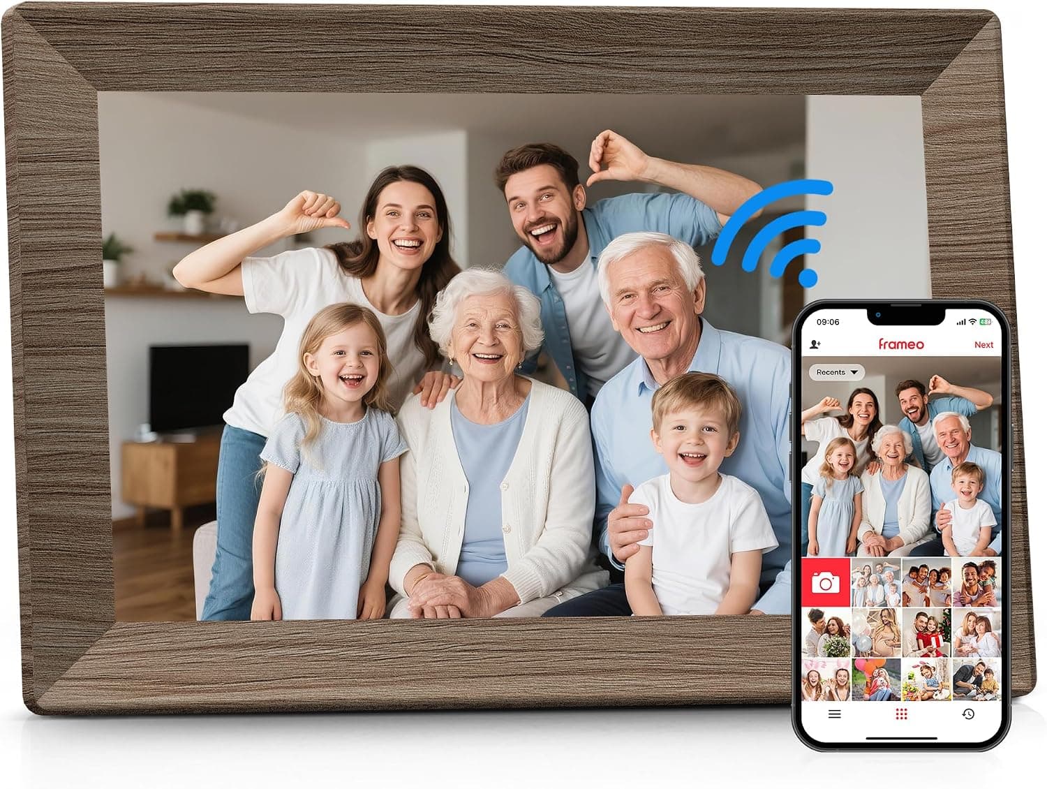 قاب عکس دیجیتال WiFi 10.1 اینچی BIGASUO با حافظه 32GB و صفحهنمایش لمسی IPS مدل Frameo قاب عکس دیجیتال WiFi 10.1 اینچی BIGASUO با حافظه 32GB و صفحهنمایش لمسی IPS مدل Frameo