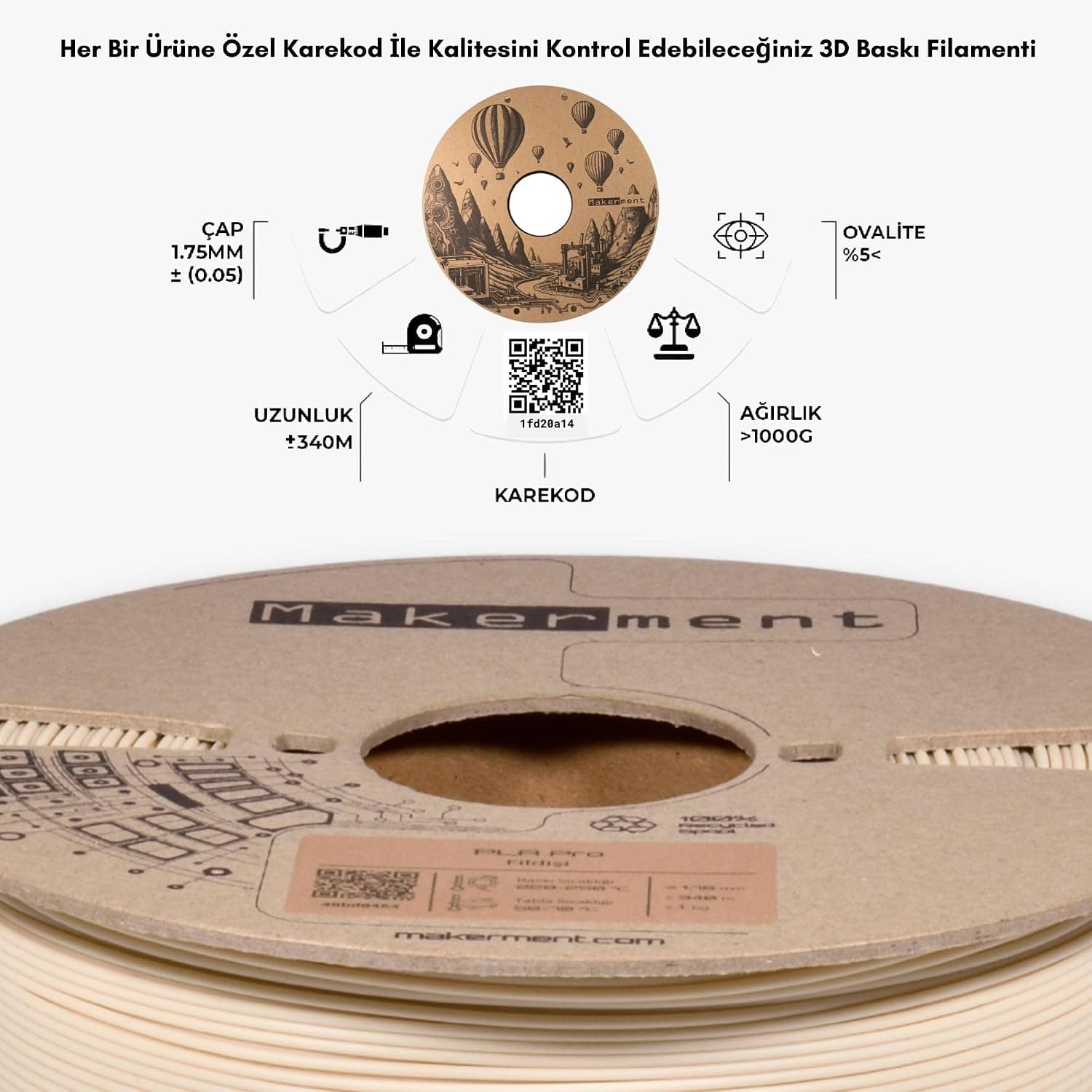 فیلامنت پرینتر سه بعدی Makerment 1.75mm 1kg مدل PLA PRO فیلامنت پرینتر سه بعدی Makerment 1.75mm 1kg مدل PLA PRO