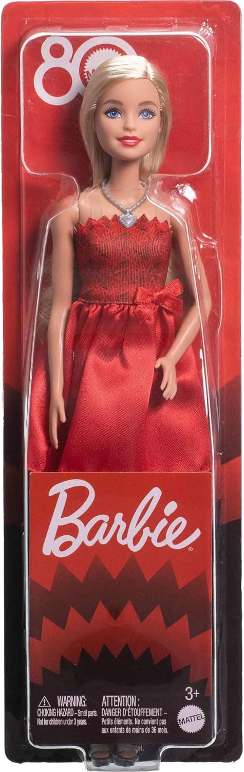 عروسک Barbie Ruby Red مدل Mattel 80th Anniversary عروسک Barbie Ruby Red مدل Mattel 80th Anniversary
