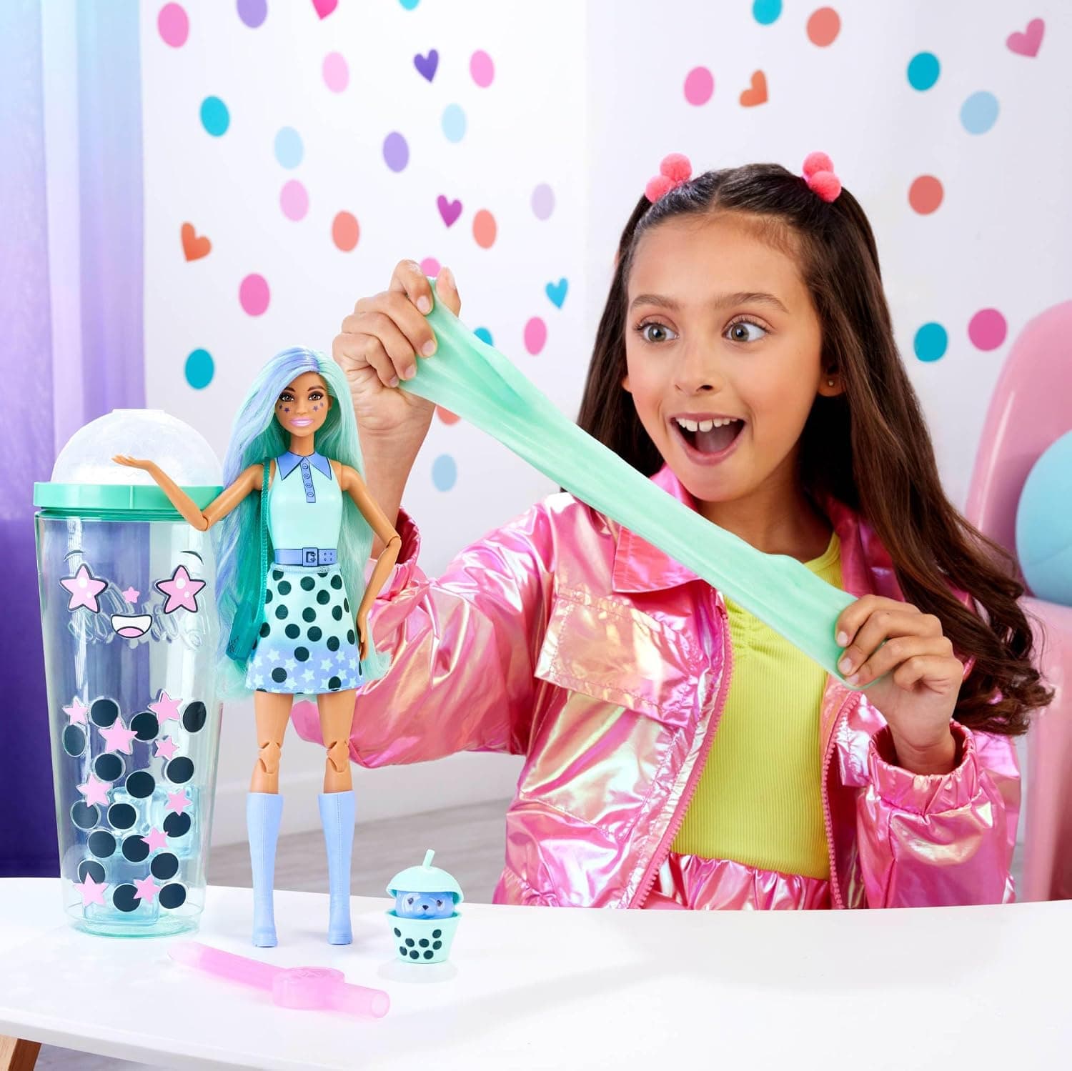 عروسک Barbie Pop Reveal Bubble Tea چای سبز مدل HTJ18 Htj21 عروسک Barbie Pop Reveal Bubble Tea چای سبز مدل HTJ18 Htj21
