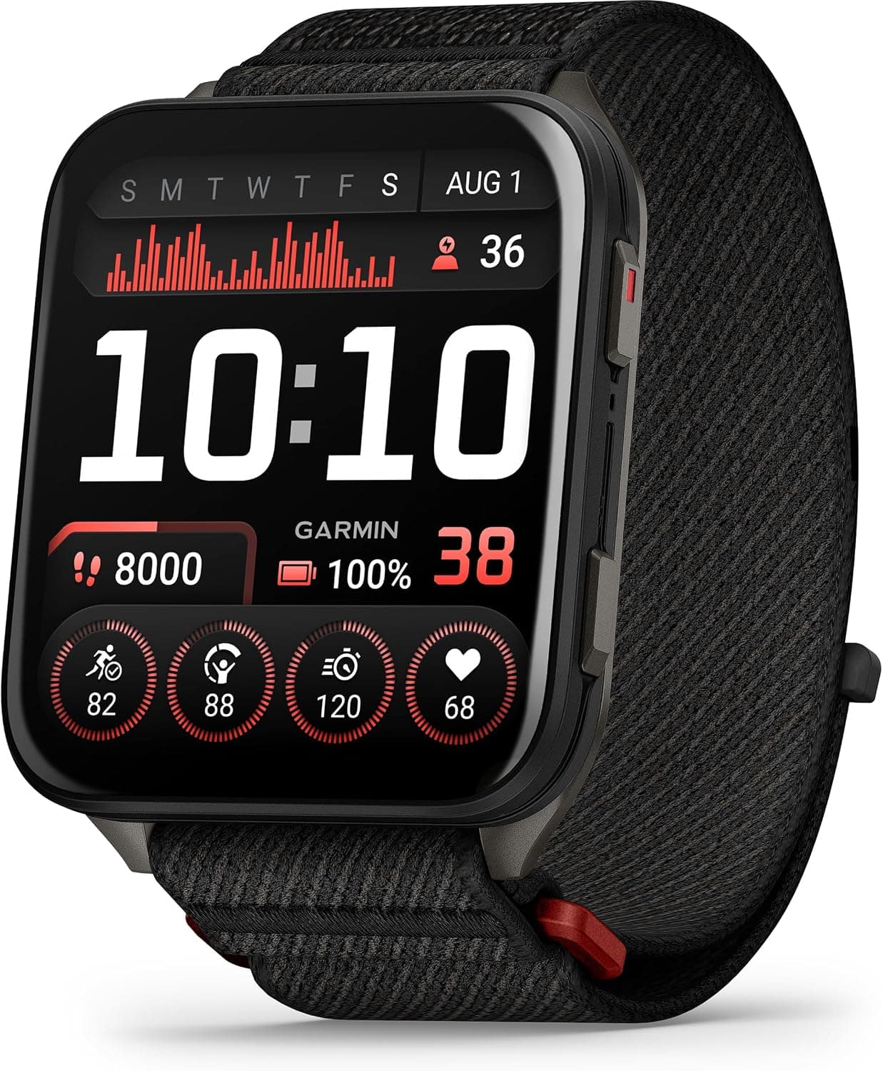 ساعت هوشمند Garmin مدل Venu X1 با بند نایلونی مشکی و بدنه تیتانیومی خاکستری ساعت هوشمند Garmin مدل Venu X1 با بند نایلونی مشکی و بدنه تیتانیومی خاکستری