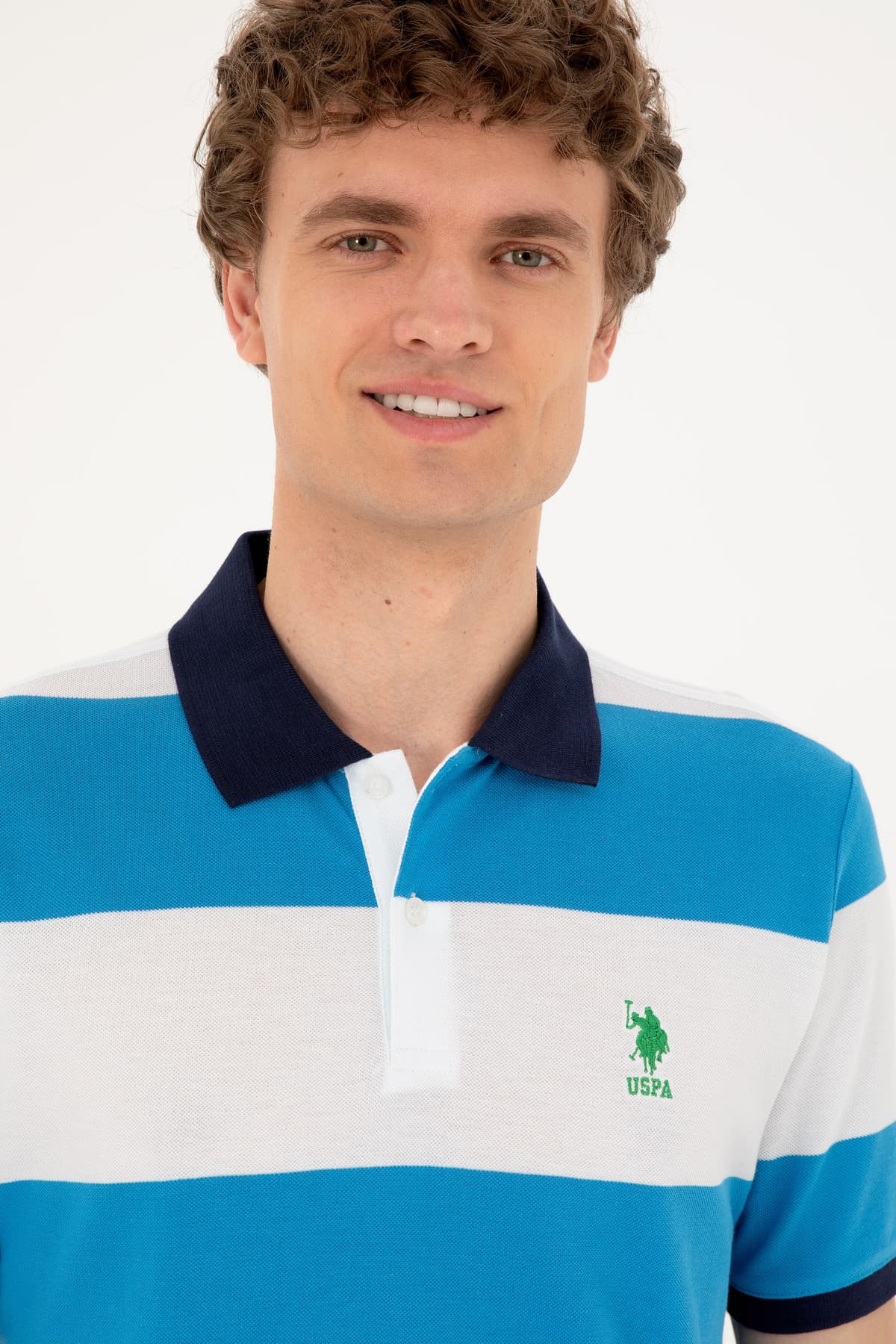 تیشرت مردانه U.S. Polo Assn. فیت معمولی یقه پولو آبی آسمانی مدل 50288503-VR045 تیشرت مردانه U.S. Polo Assn. فیت معمولی یقه پولو آبی آسمانی مدل 50288503-VR045