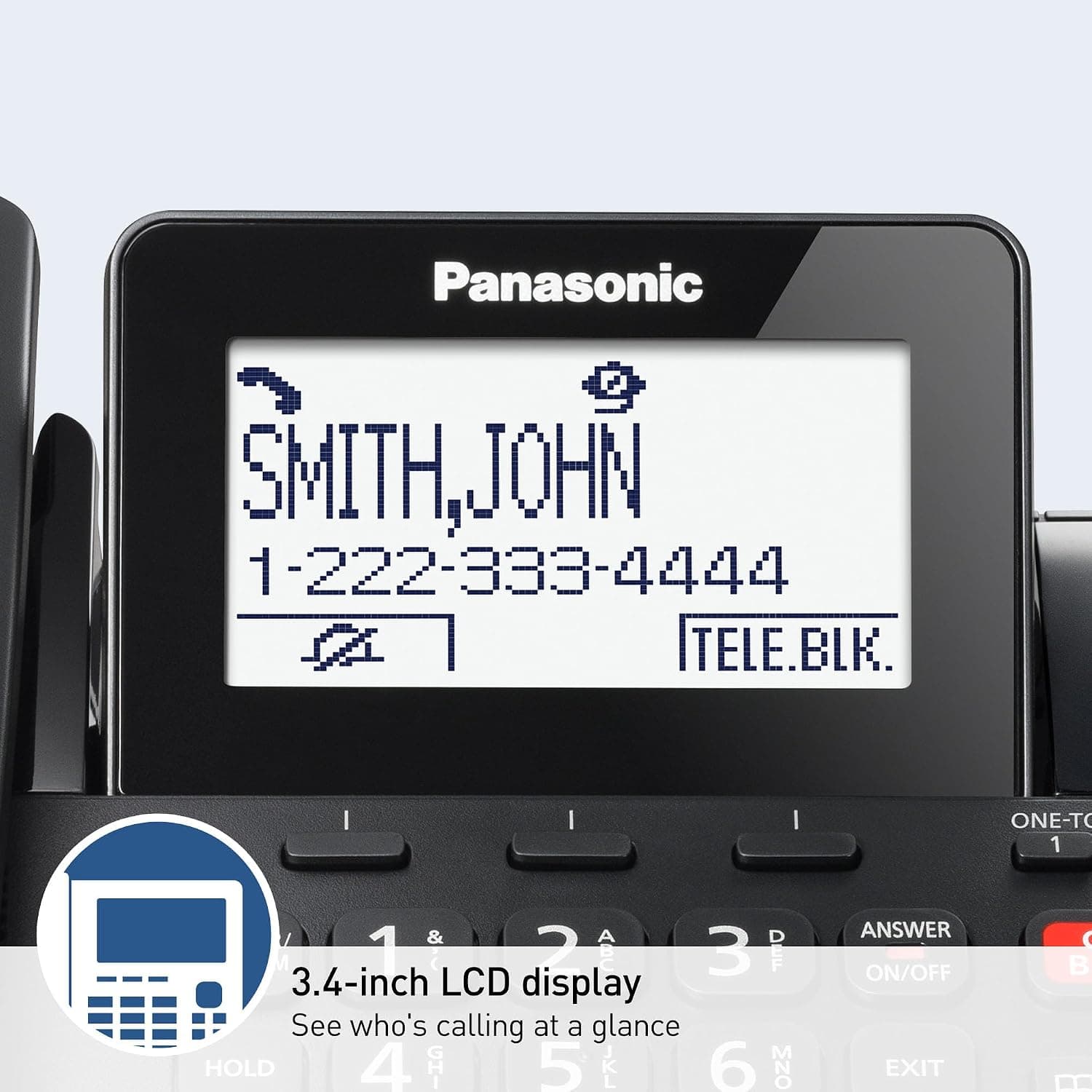 تلفن سیمی/بیسیم Panasonic با مسدودکننده تماس و پاسخگوی دیجیتال مدل KX-TGF852B مشکی تلفن سیمی/بیسیم Panasonic با مسدودکننده تماس و پاسخگوی دیجیتال مدل KX-TGF852B مشکی