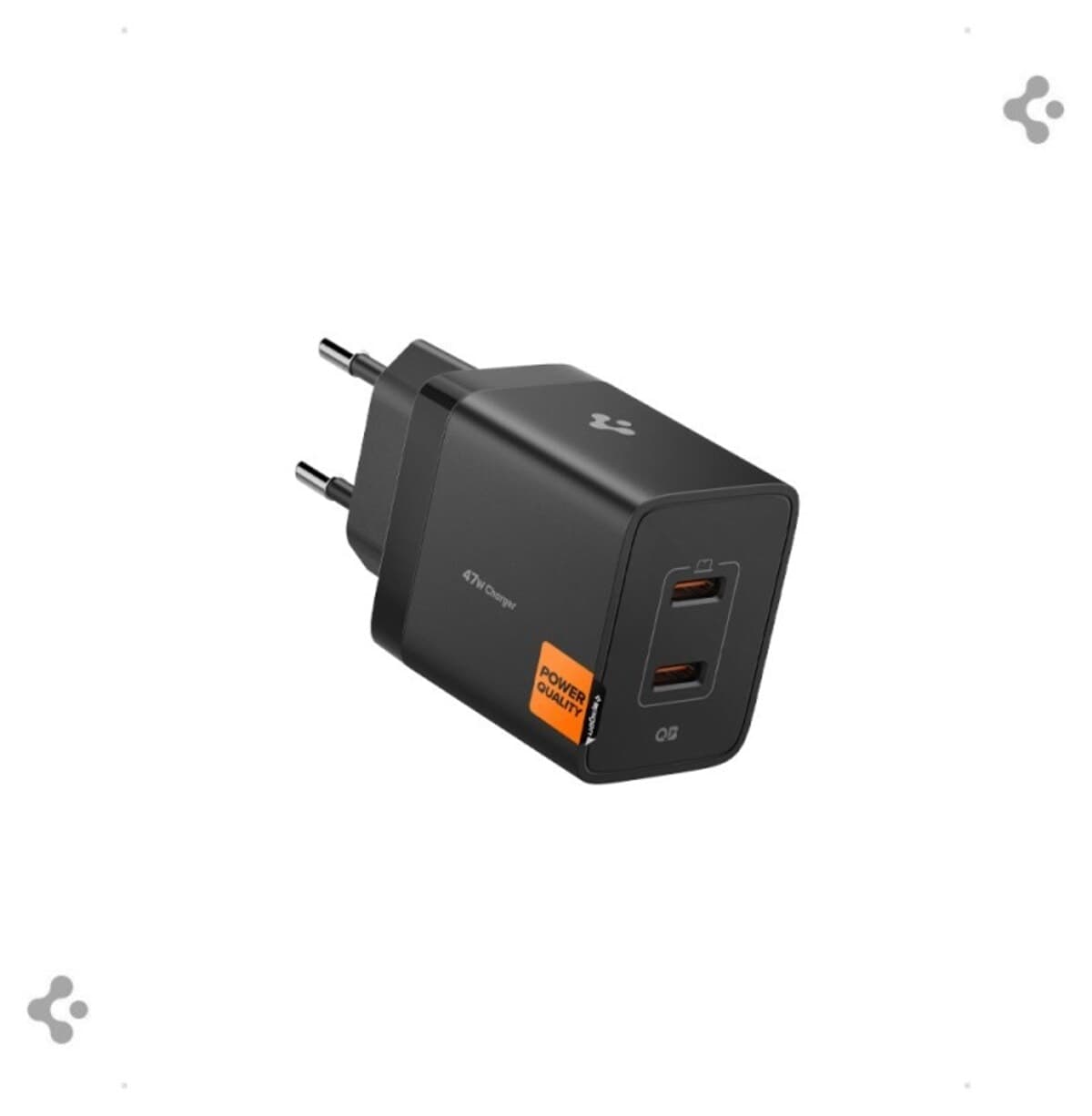 شارژر مینی Spigen 47W دو پورت USB-C Samsung PPS 2.0 مدل ACH09457 شارژر مینی Spigen 47W دو پورت USB-C Samsung PPS 2.0 مدل ACH09457