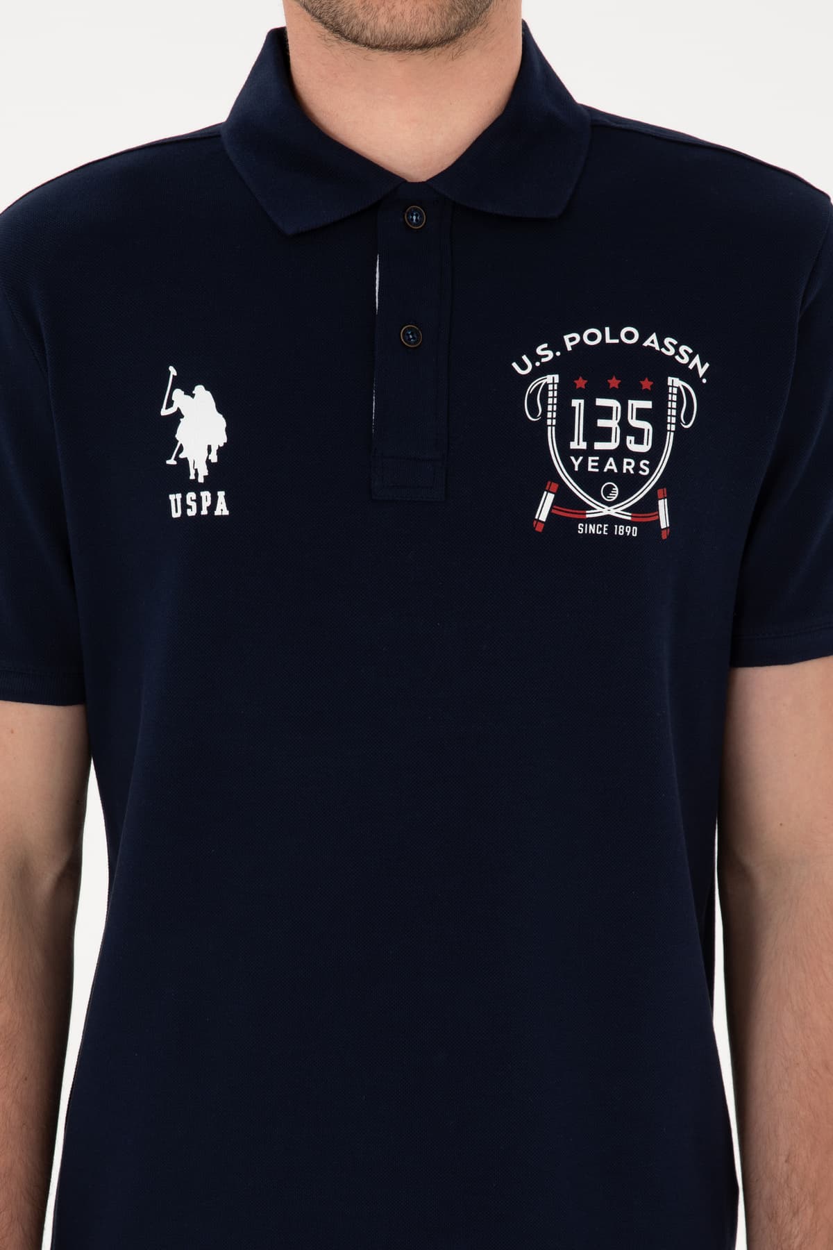 تیشرت مردانه U.S. Polo Assn. فیت معمولی یقه پولو سرمهای مدل 50299667-VR033 تیشرت مردانه U.S. Polo Assn. فیت معمولی یقه پولو سرمهای مدل 50299667-VR033
