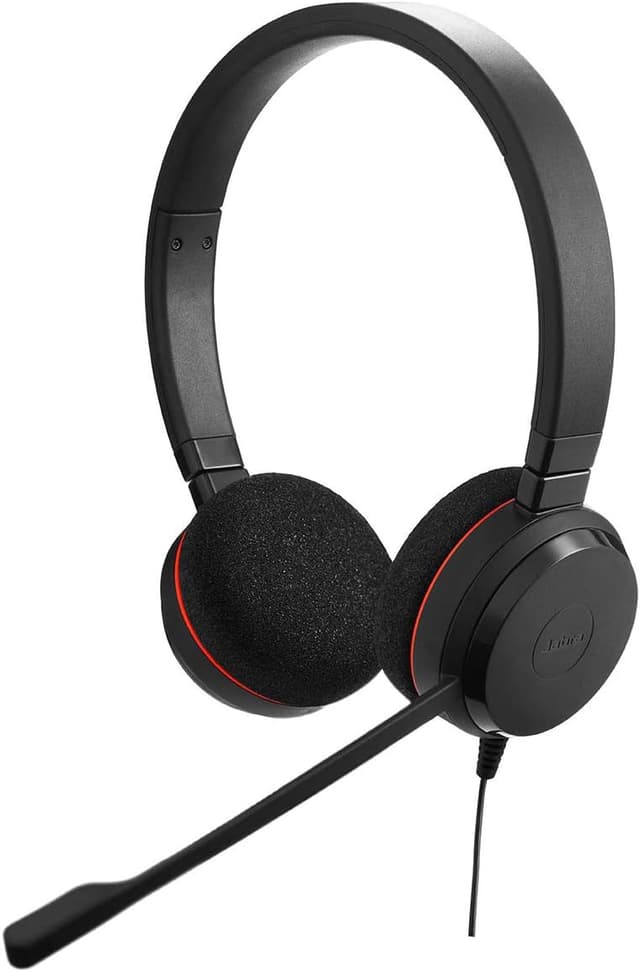 هدست Jabra Evolve 20 MS استریو مشکی با کابل USB و کنترل تماس هدست Jabra Evolve 20 MS استریو مشکی با کابل USB و کنترل تماس