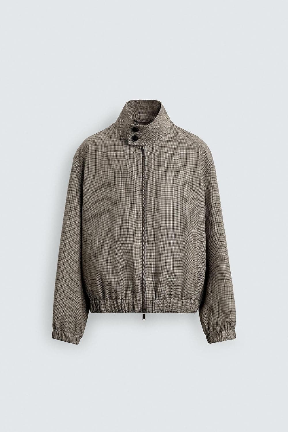 کت مردانه ZARA فیت ریلکس با طرح کازایاغی بژ کت مردانه ZARA فیت ریلکس با طرح کازایاغی بژ